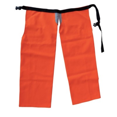 Zahón o perneras de vinilo naranja alta visibilidad para la caza