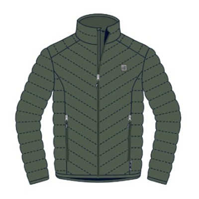 Prenda calefactable, nailon ultraligero y relleno aislante Megatherm.