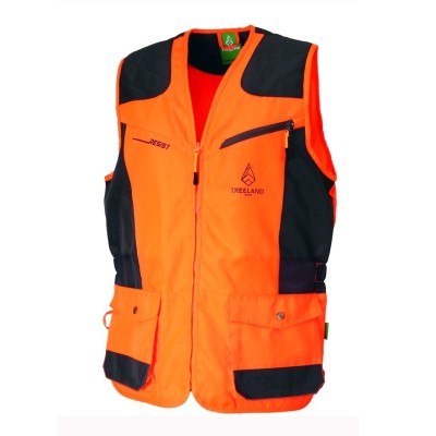 Chaleco de caza infantil Treeland 253NK naranja de alta visibilidad