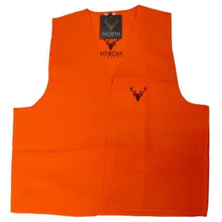 Chaleco de caza naranja de alta visibilidad, chaleco de caza con cremallera  y bolsillo, ropa de construcción con rayas reflectantes y sombrero de